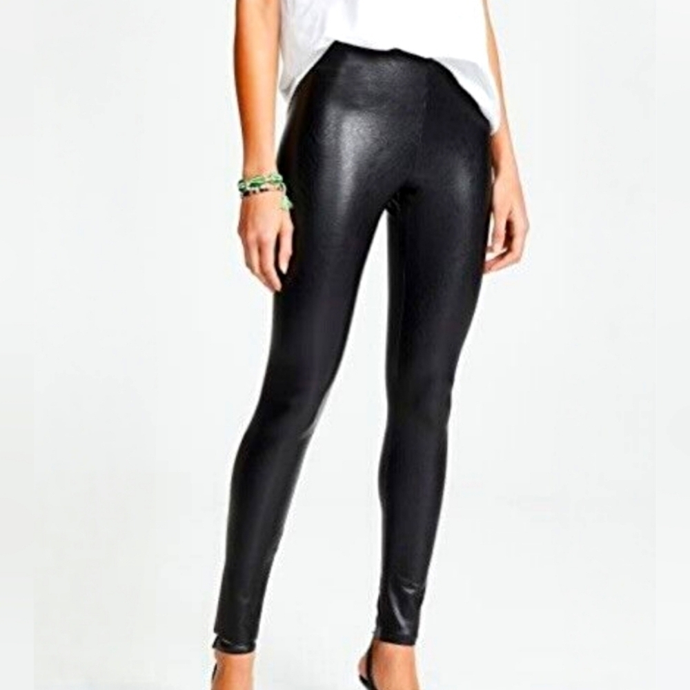 Commando Black Faux Leather Leggings S